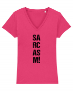 Sarcasm! Tricou mânecă scurtă guler V Damă Evoker