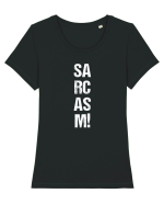 Sarcasm! Tricou mânecă scurtă guler larg fitted Damă Expresser