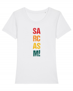 Sarcasm! Tricou mânecă scurtă guler larg fitted Damă Expresser