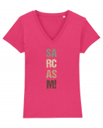 Sarcasm! Tricou mânecă scurtă guler V Damă Evoker