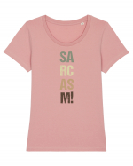 Sarcasm! Tricou mânecă scurtă guler larg fitted Damă Expresser