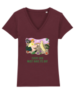 My dog is my best friend 3 Tricou mânecă scurtă guler V Damă Evoker