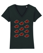Akatsuki Cloud  Tricou mânecă scurtă guler V Damă Evoker