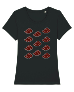 Akatsuki Cloud  Tricou mânecă scurtă guler larg fitted Damă Expresser