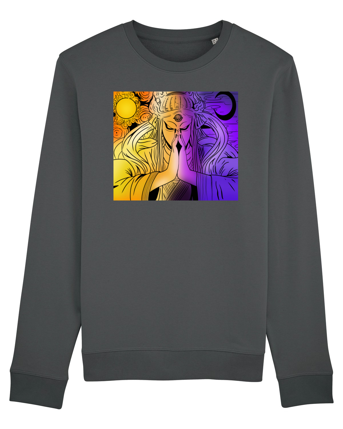 Bluză mânecă lungă Unisex Rise Anthracite