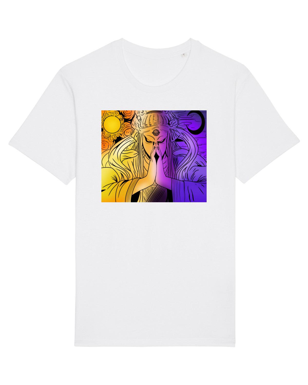 Tricou mânecă scurtă Unisex Rocker White