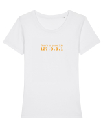 There's no place like home Tricou mânecă scurtă guler larg fitted Damă Expresser