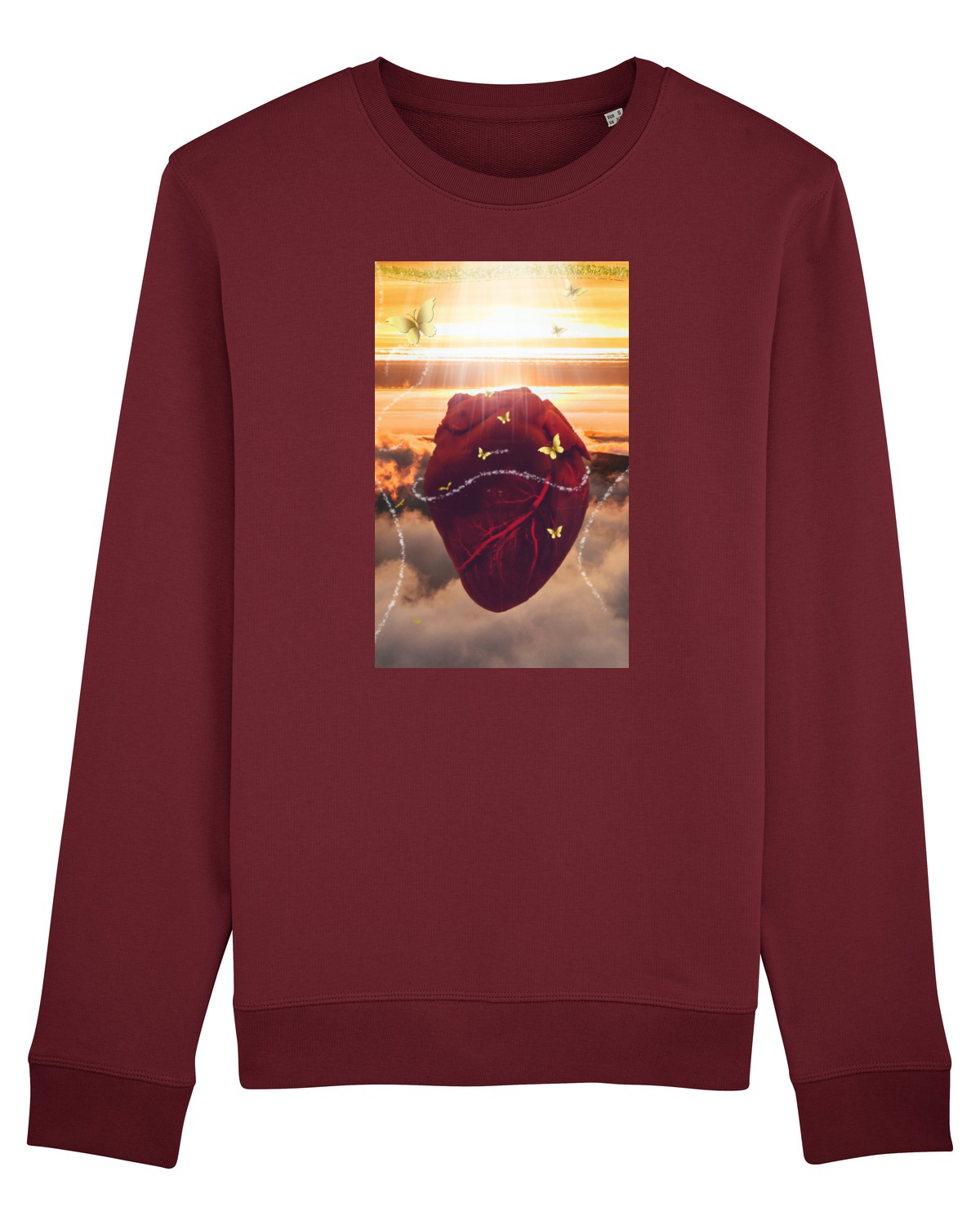 Bluză mânecă lungă Unisex Rise Burgundy