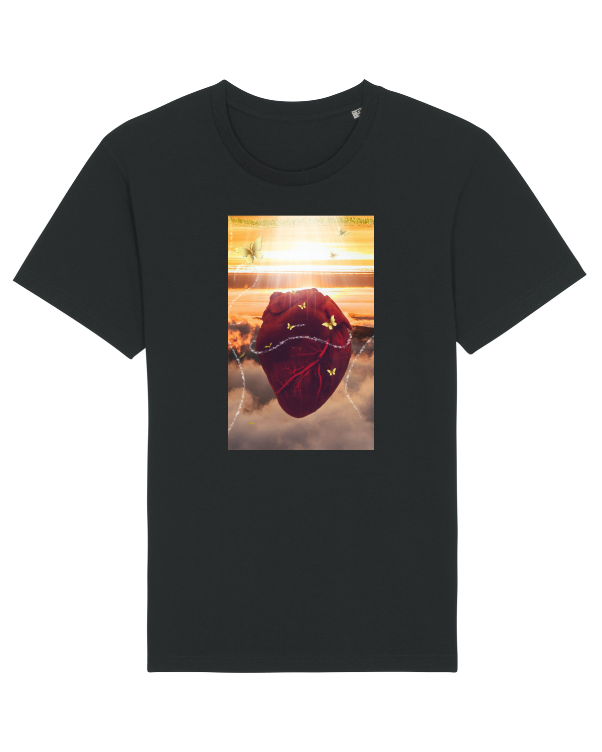 Tricou mânecă scurtă Unisex Rocker Black