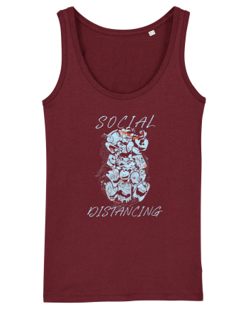 Social Distancing Burgundy