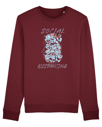 Social Distancing Burgundy
