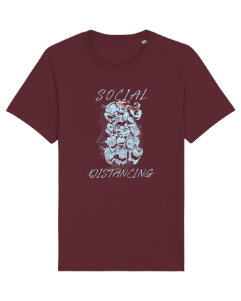 Social Distancing Burgundy