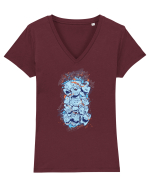 Distantare Sociala ! Tricou mânecă scurtă guler V Damă Evoker