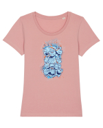 Distantare Sociala ! Tricou mânecă scurtă guler larg fitted Damă Expresser