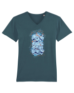 Distantare Sociala ! Tricou mânecă scurtă guler V Bărbat Presenter
