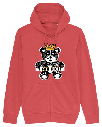 I Am Rich - Black Teddy Bear Carmine Red