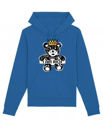 I Am Rich - Black Teddy Bear Royal Blue