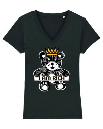 I Am Rich - Black Teddy Bear Black