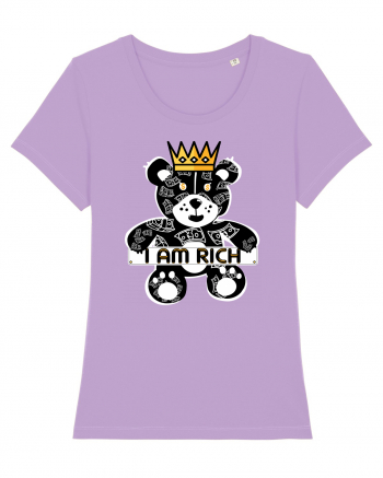 I Am Rich - Black Teddy Bear Lavender Dawn