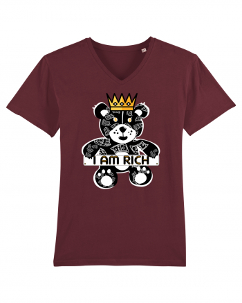 I Am Rich - Black Teddy Bear Burgundy