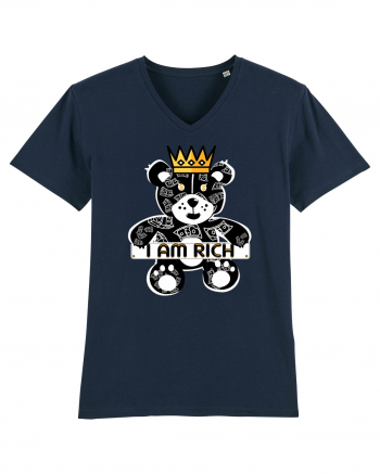 I Am Rich - Black Teddy Bear French Navy