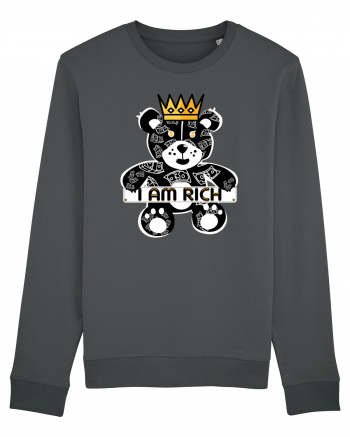 I Am Rich - Black Teddy Bear Anthracite