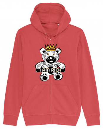 I Am Rich - White Teddy Bear Carmine Red