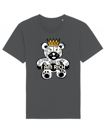 I Am Rich - White Teddy Bear Anthracite