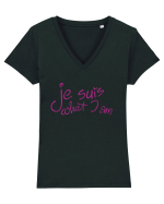 jeSuisWhatIam Tricou mânecă scurtă guler V Damă Evoker
