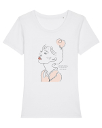 fluid Tricou mânecă scurtă guler larg fitted Damă Expresser