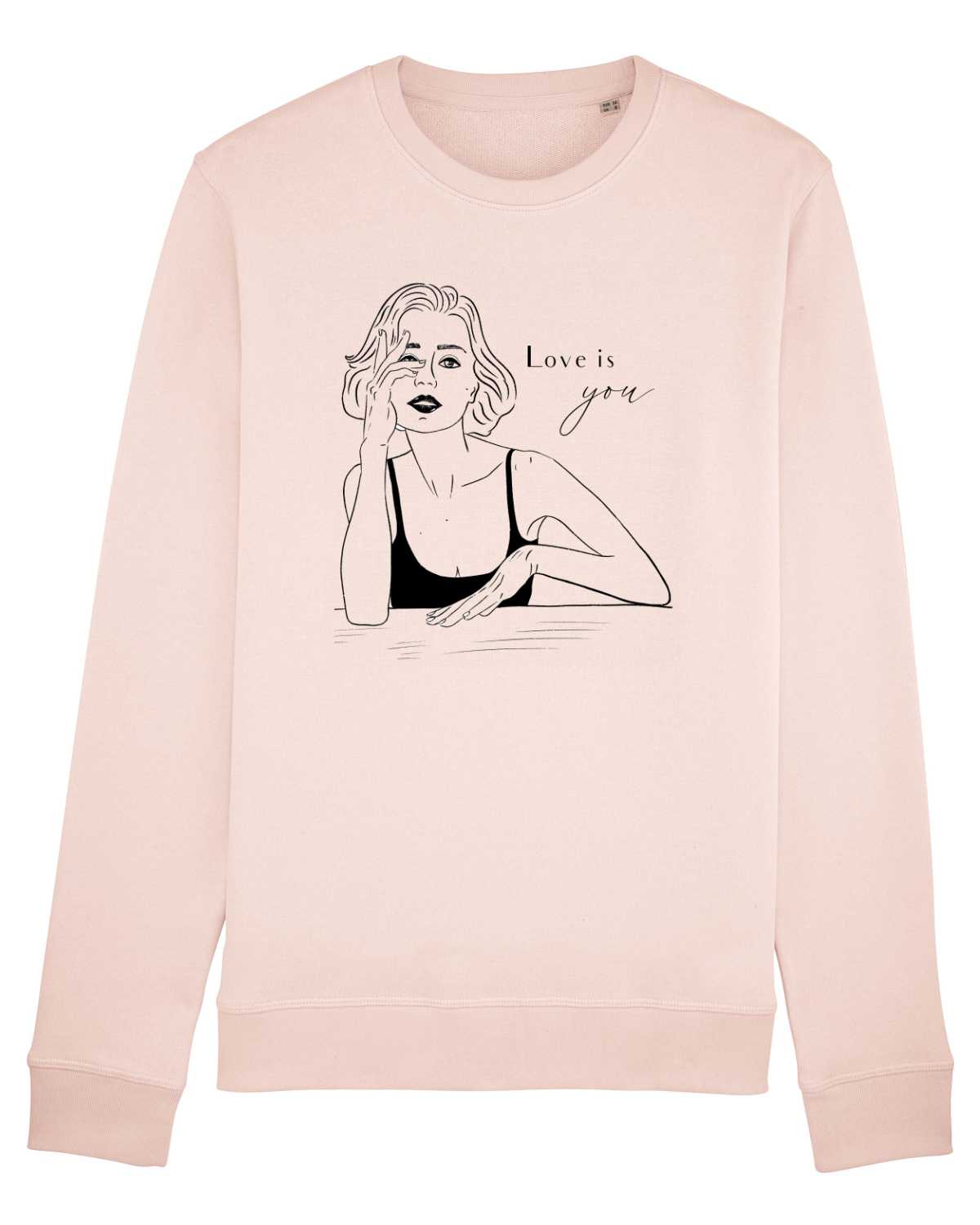 Bluză mânecă lungă Unisex Rise Candy Pink