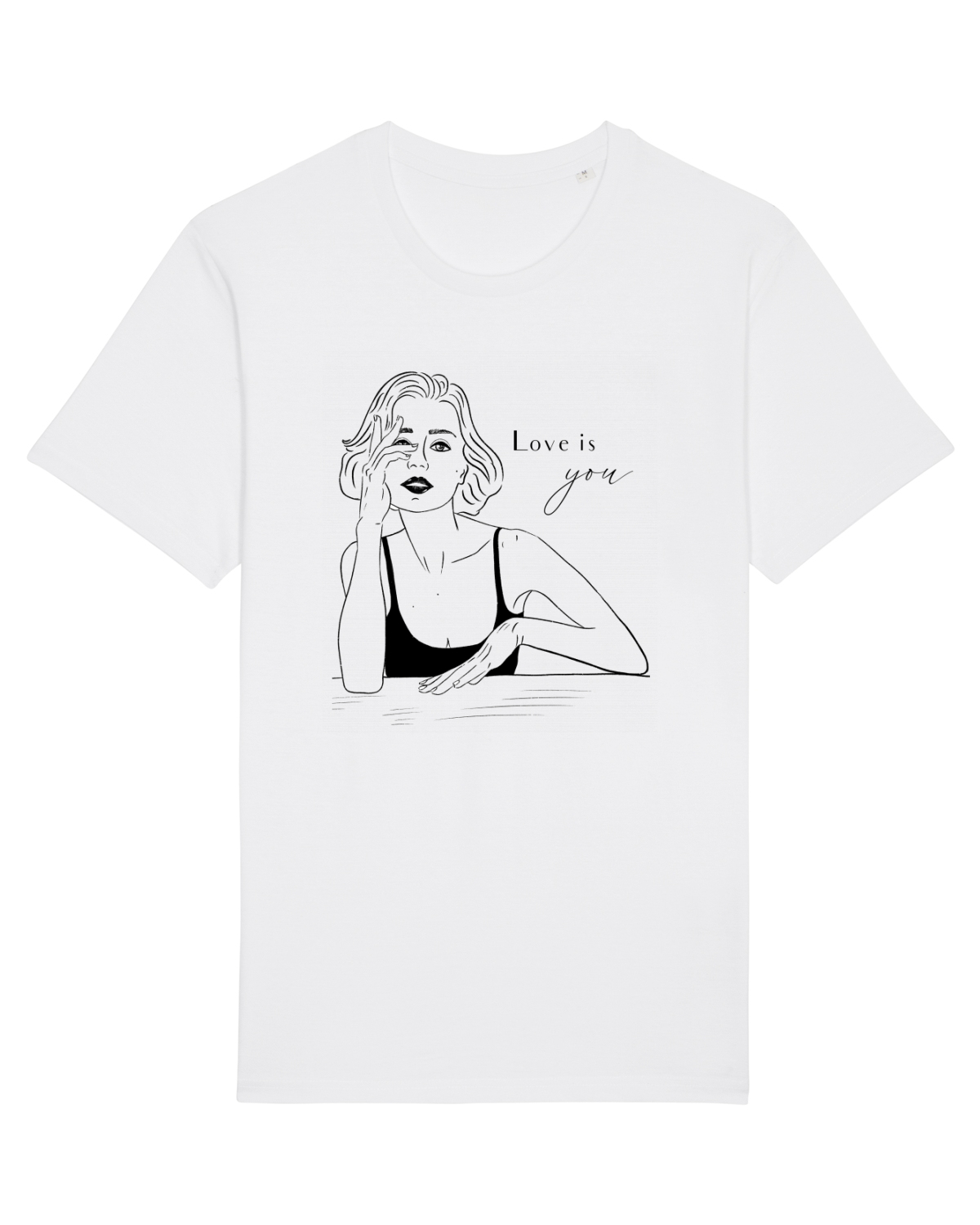 Tricou mânecă scurtă Unisex Rocker White
