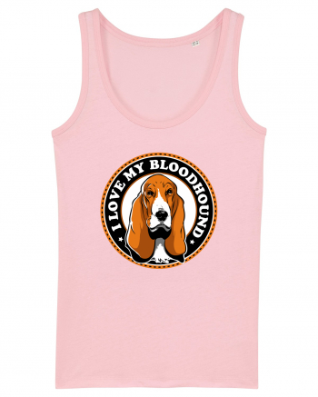 I Love My Bloodhound Cotton Pink