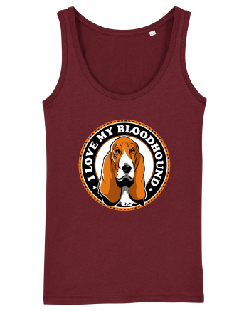 I Love My Bloodhound Burgundy