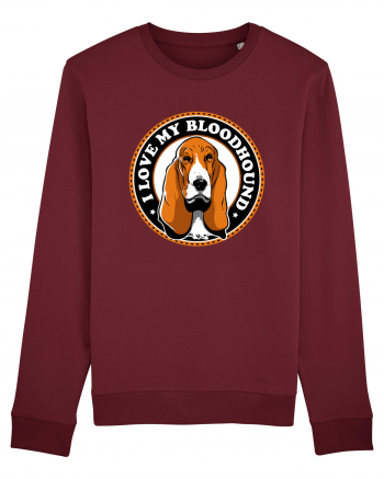 I Love My Bloodhound Burgundy