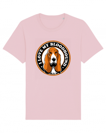 I Love My Bloodhound Cotton Pink