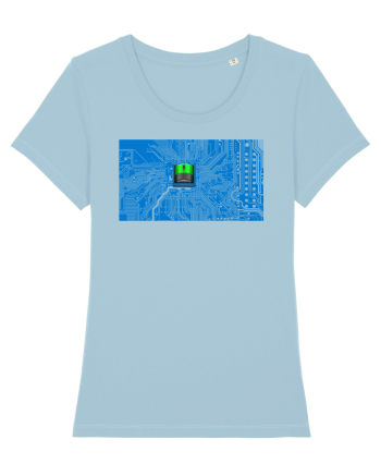 Circuit Board Sky Blue