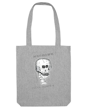 skull listening music Heather Grey