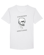 skull listening music Tricou mânecă scurtă guler larg Bărbat Skater