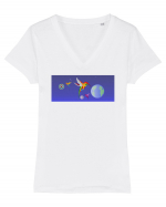 Space Anomaly Tricou mânecă scurtă guler V Damă Evoker