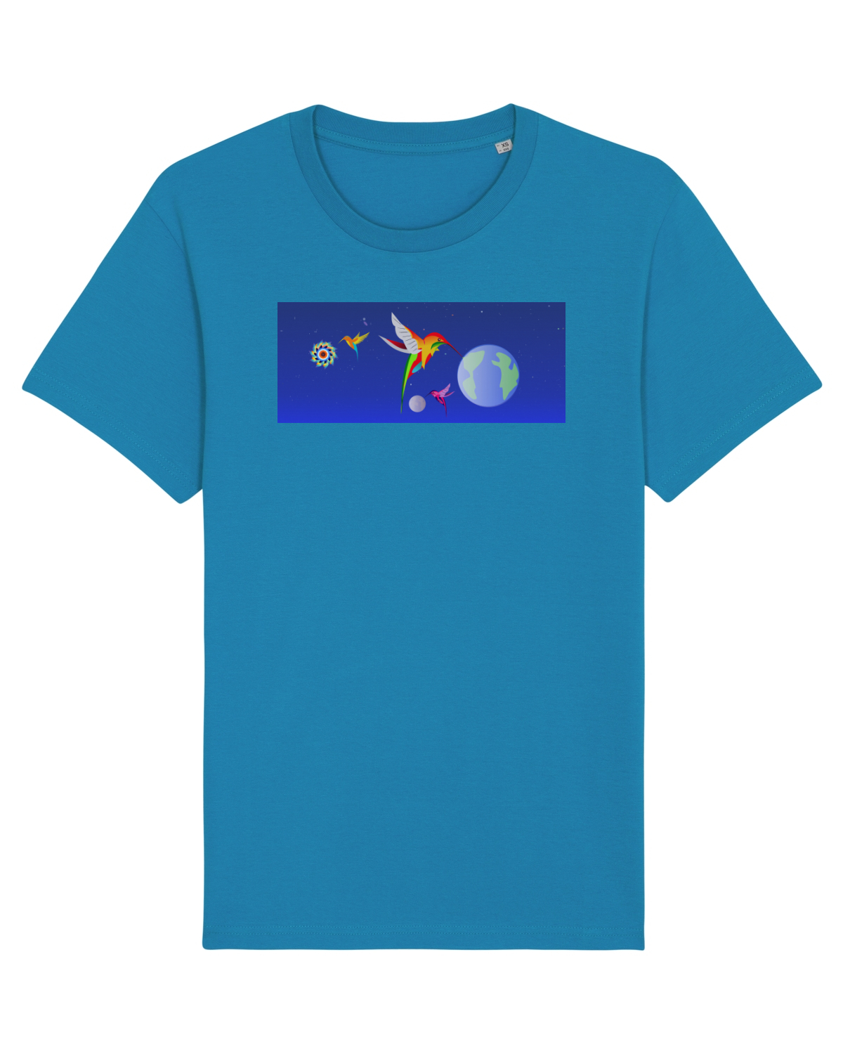 Tricou mânecă scurtă Unisex Rocker Azur