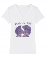 punk is love Tricou mânecă scurtă guler V Damă Evoker