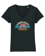 Vacanța e aici Tricou mânecă scurtă guler V Damă Evoker