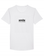 Smile. It's Free Therapy Tricou mânecă scurtă guler larg Bărbat Skater