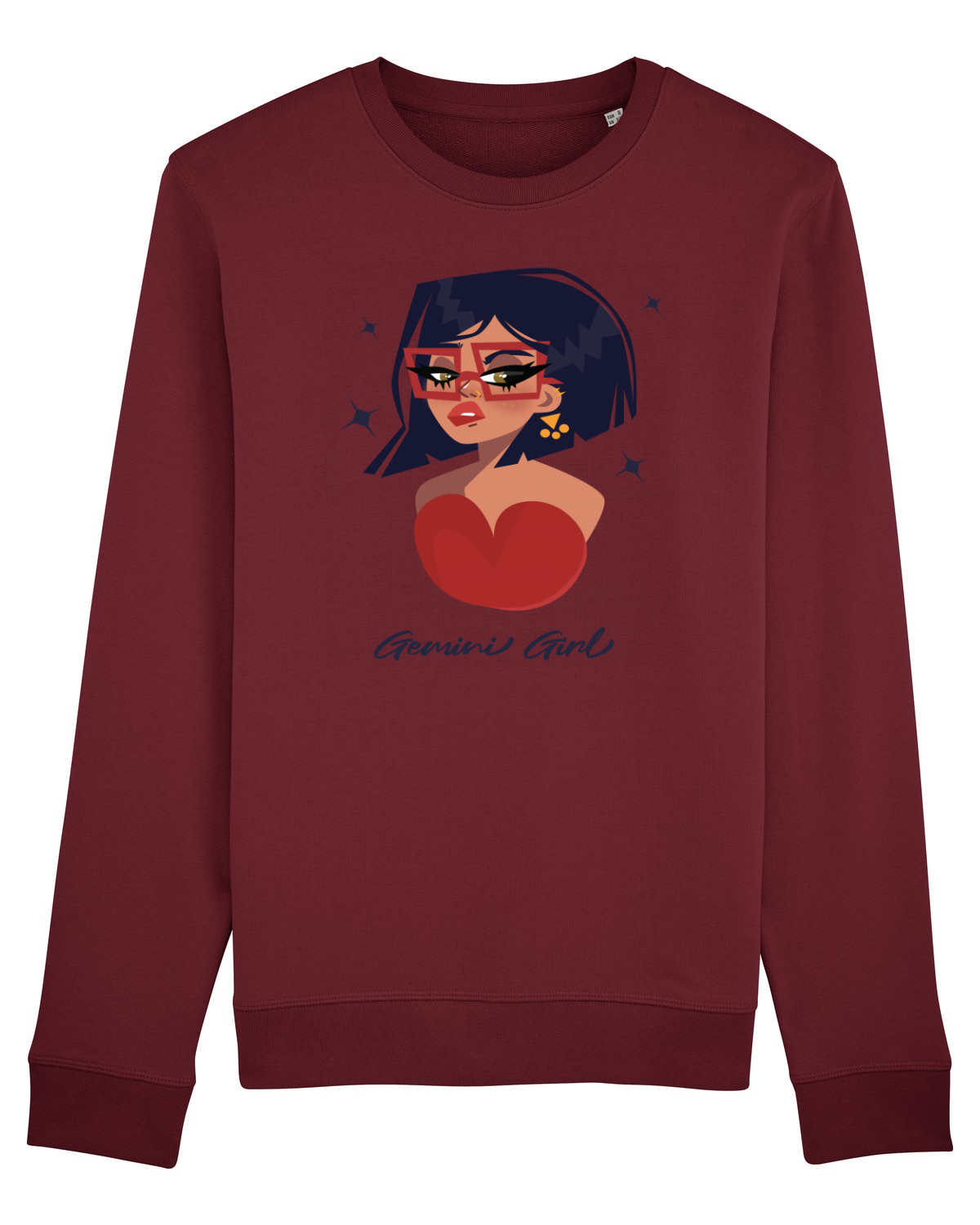 Bluză mânecă lungă Unisex Rise Burgundy