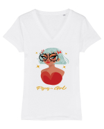 Pesti Pisces Tricou mânecă scurtă guler V Damă Evoker