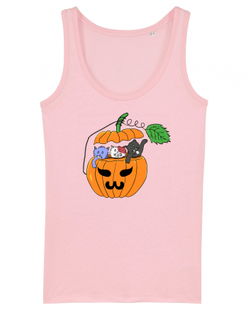 Cute halloween cats Cotton Pink