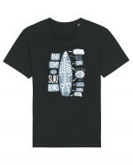 Anatomy Of A Surfboard Tricou mânecă scurtă Unisex Rocker