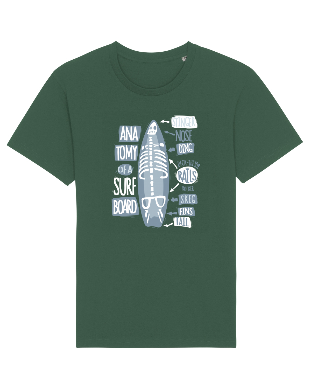 Tricou mânecă scurtă Unisex Rocker Bottle Green