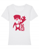 Be OK Tricou mânecă scurtă guler larg fitted Damă Expresser